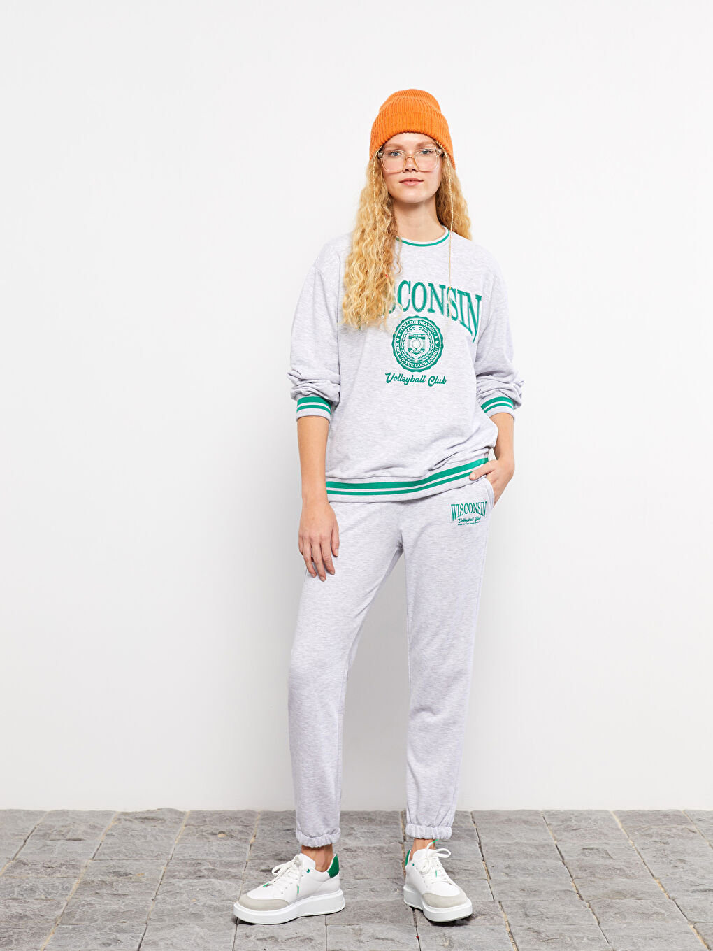 XSIDE Crew Neck Printed Long Sleeve Women's Sweatshirt -W2CN45Z8-LAL