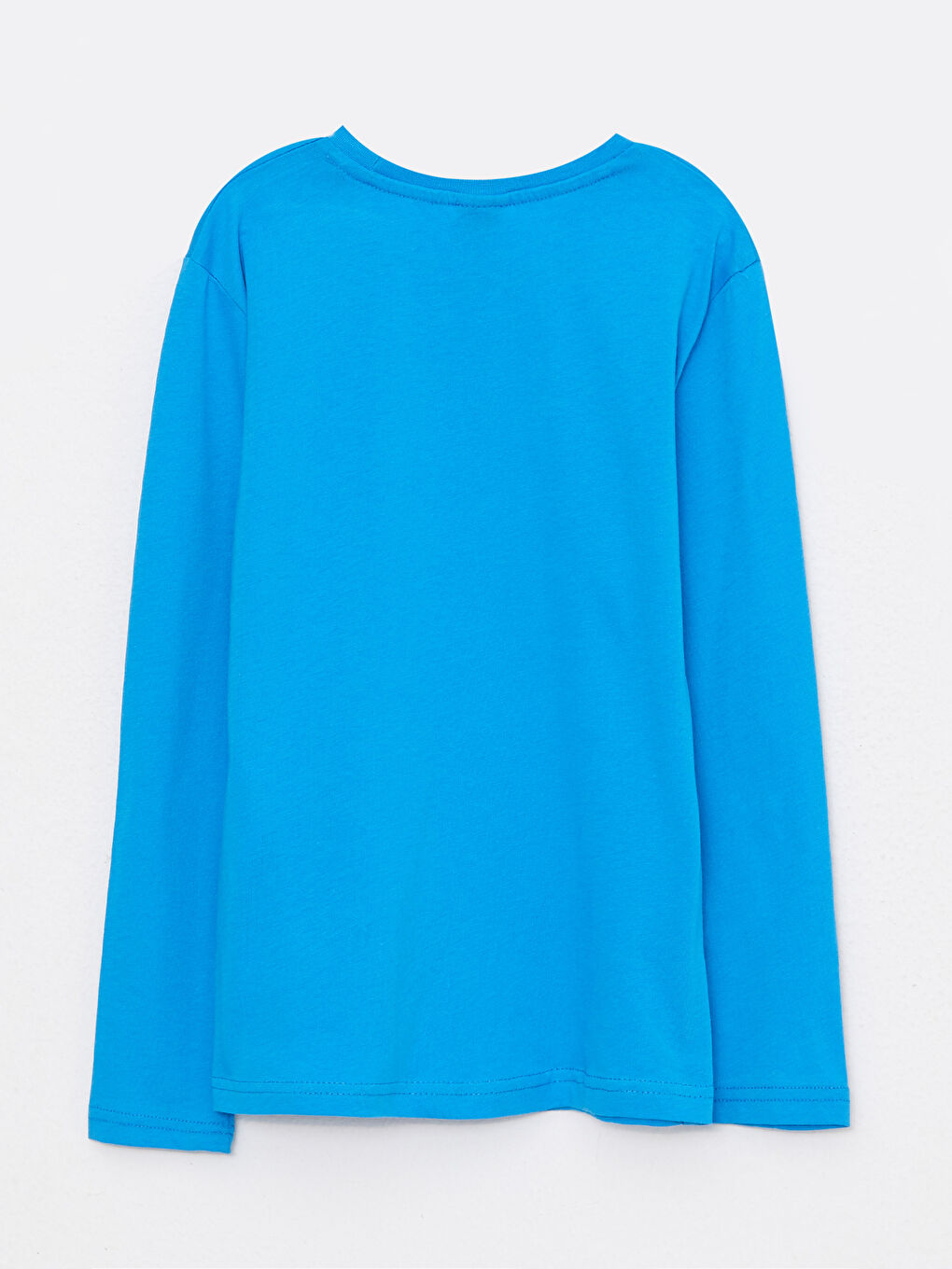 تيشيرت أولاد كم طويل مطبوع ياقة دائرية قطن-1