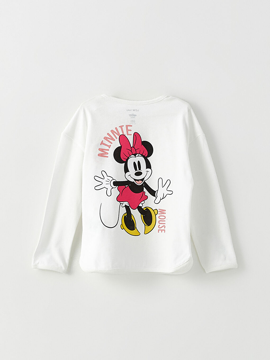 LCW baby Crew Neck Long Sleeve Minnie Mouse Printed Baby Girls' T-Shirt -W2CN88Z1-FDL