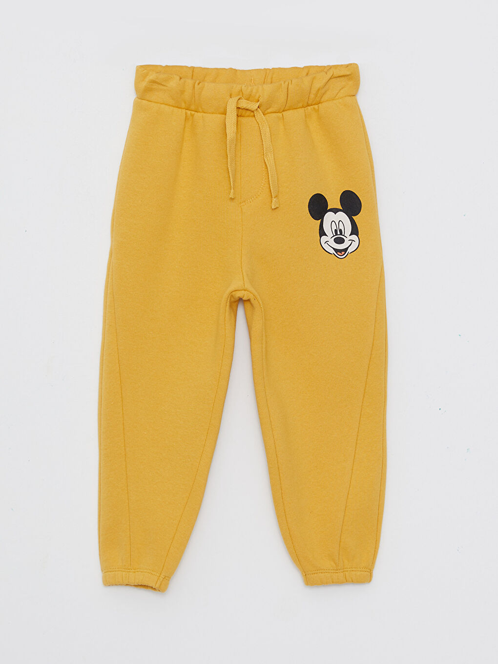 LCW baby Mat Sarı Beli Lastikli Mickey Mouse Baskılı Erkek Bebek Eşofman Alt