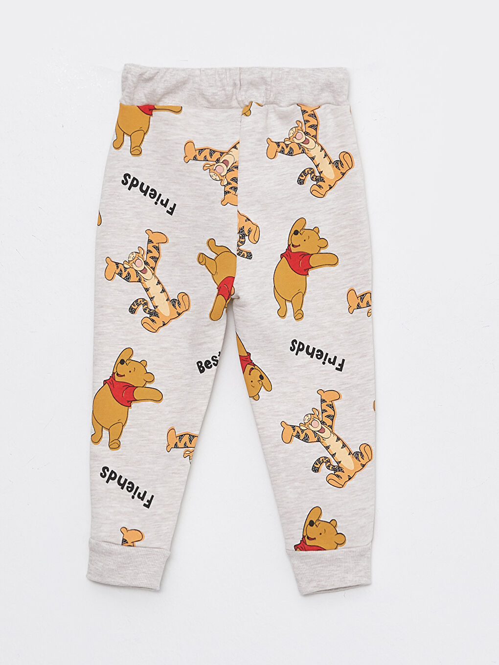 Ekru Winnie the Pooh Baskılı Erkek Bebek Eşofman Alt-1