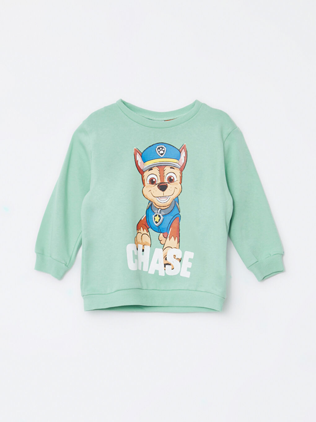 LCW baby Yeşil Bisiklet Yaka Uzun Kollu Paw Patrol Baskılı Erkek Bebek Sweatshirt ve Pantolon 2'li Takım - 1