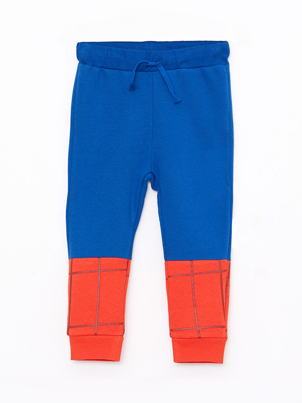 LCW baby Koyu Mavi Bisiklet Yaka Uzun Kollu Spiderman Baskılı Erkek Bebek Sweatshirt ve Eşofman Alt 2'li Takım - 5