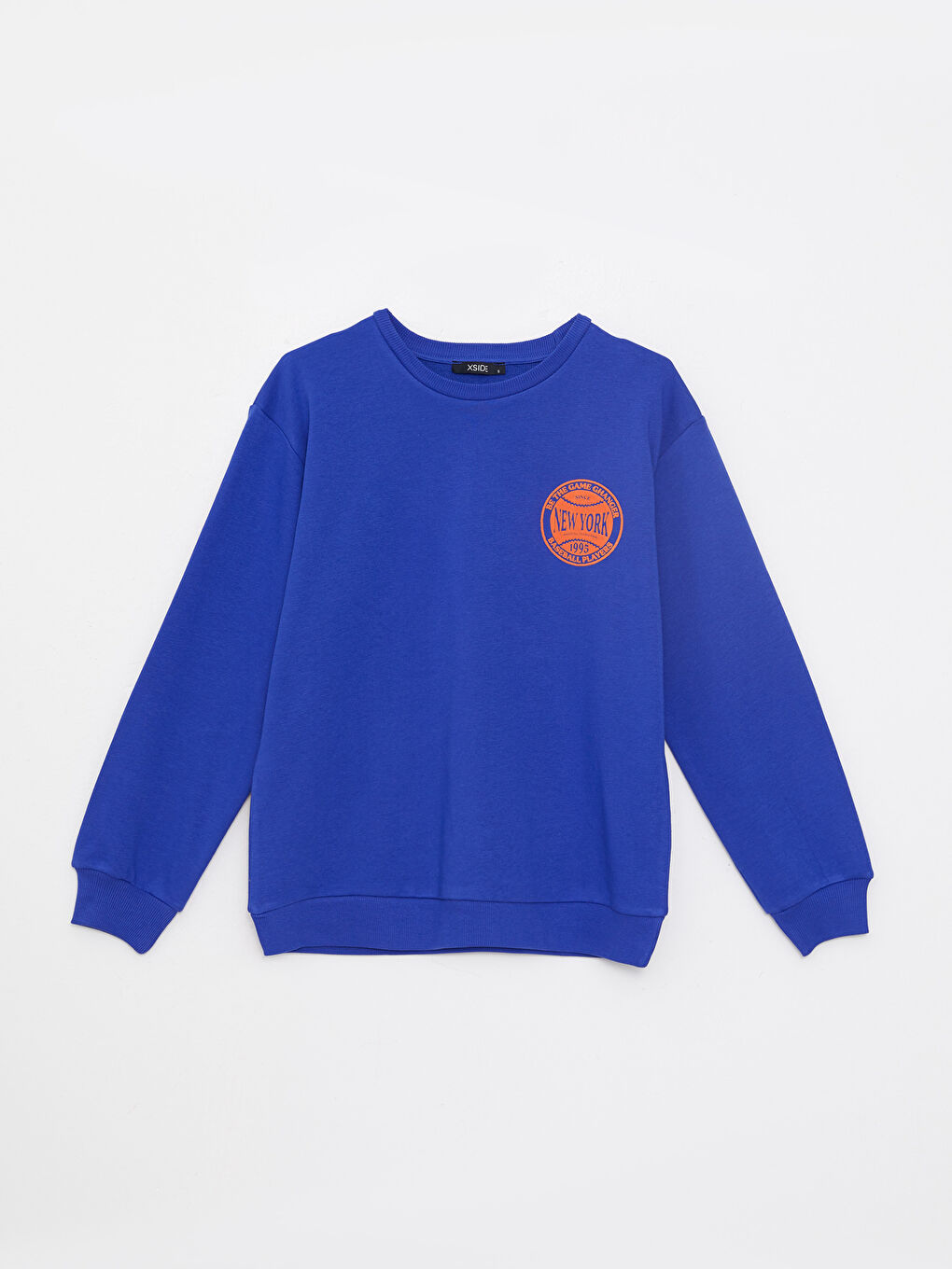 Mavi Bisiklet Yaka Baskılı Uzun Kollu Kadın Sweatshirt-5