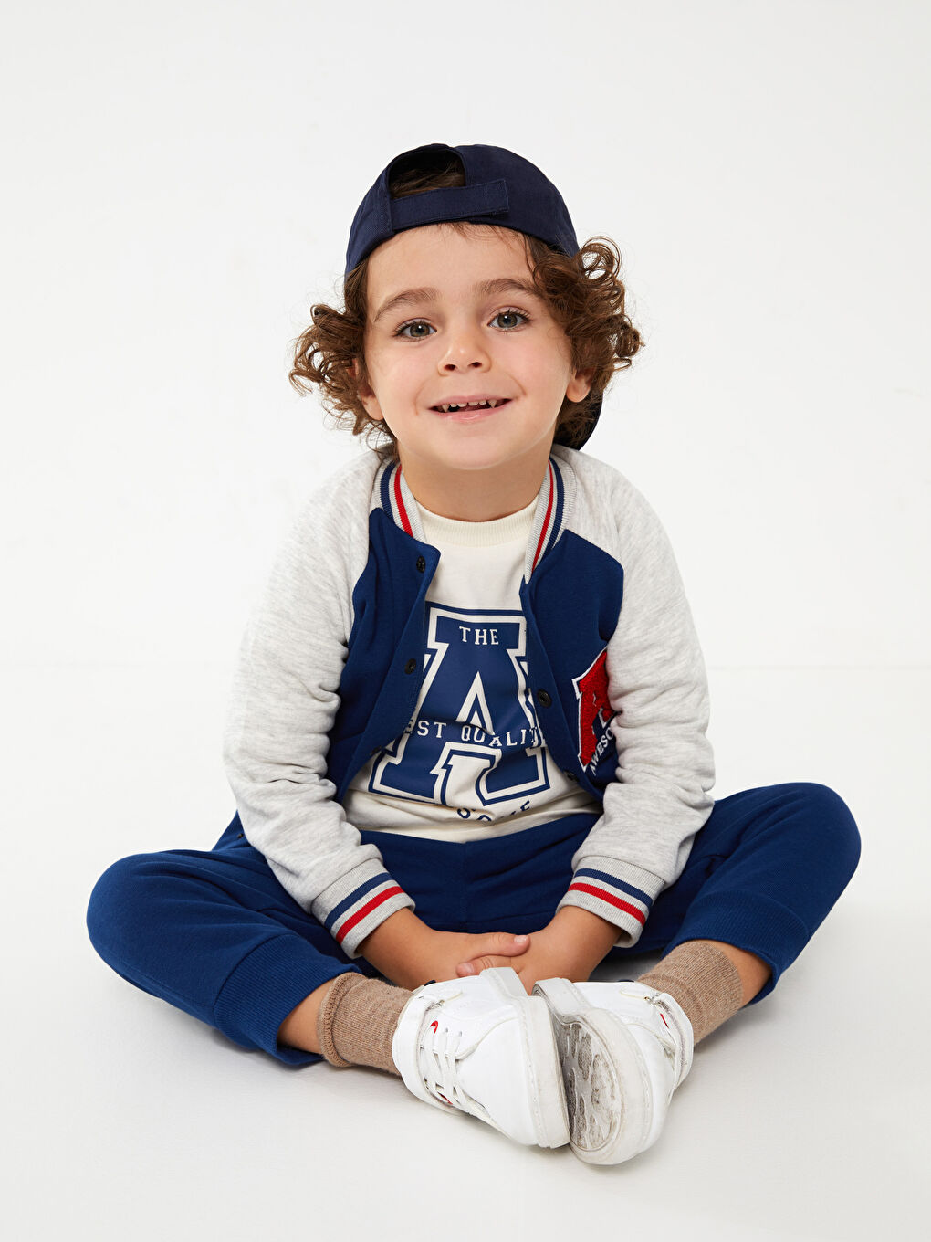 Crew Neck Long Sleeve Printed Baby Boy 3-Pack Set-2