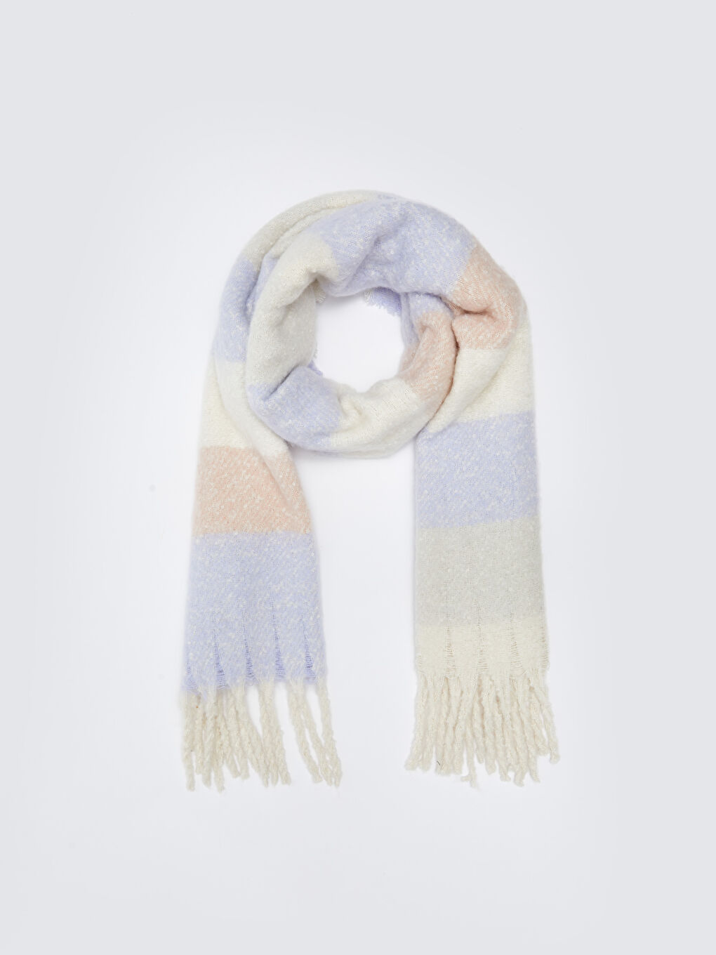 Color Block Fringed Women's Scarf-3