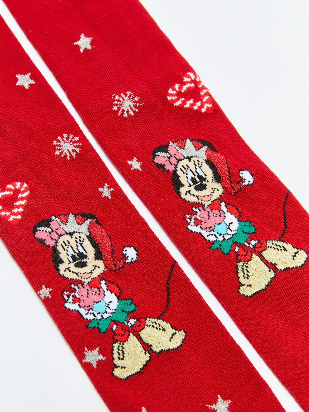 Minnie Mouse Patterned New Year Theme Girls' Tights-2