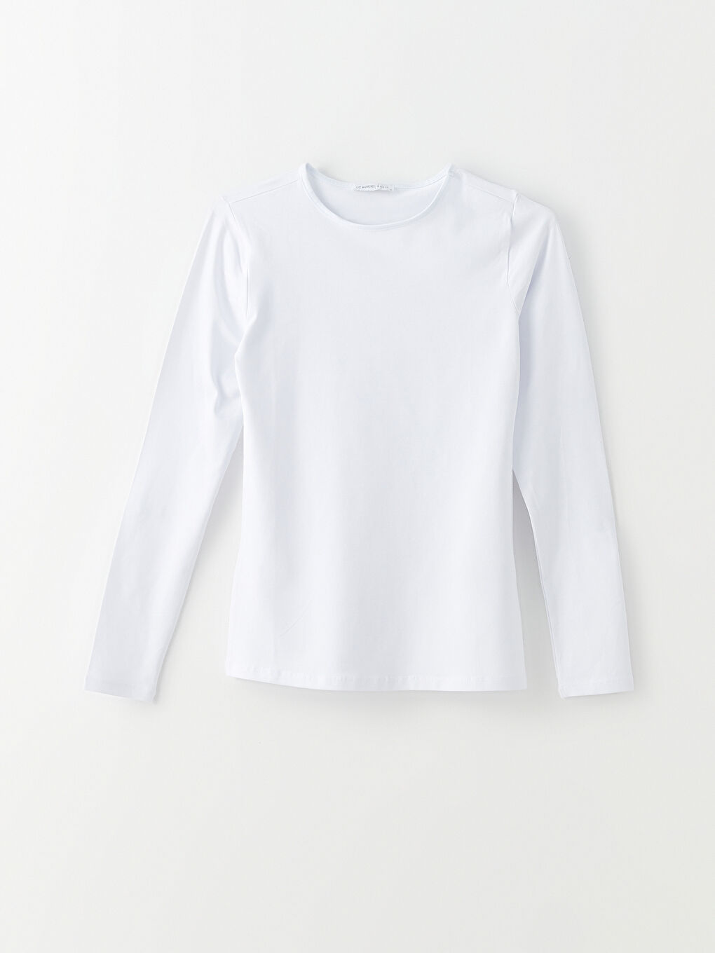 Beyaz Bisiklet Yaka Kadın Bodysuit-5