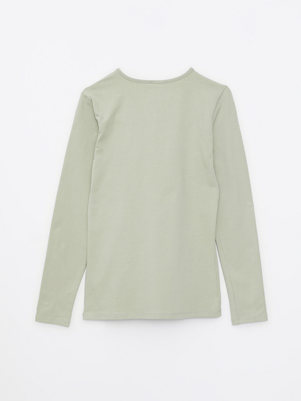 Yeşil Bisiklet Yaka Kadın Bodysuit-5