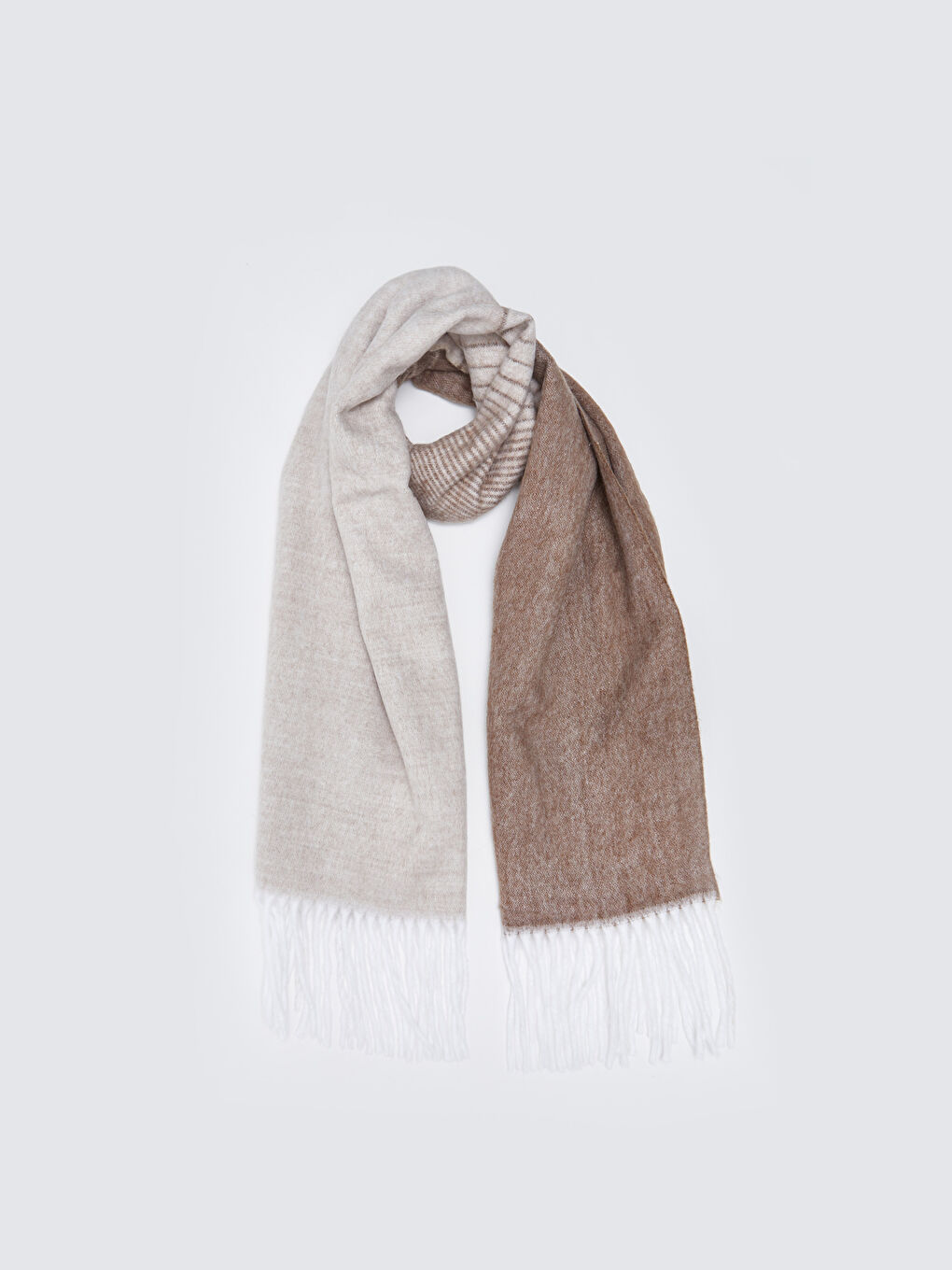LCW ACCESSORIES Striped Fringed Women's Scarf -W2CP07Z8-L9M