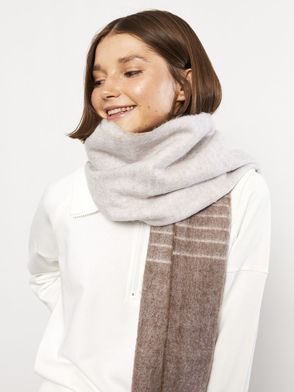LCW ACCESSORIES Striped Fringed Women's Scarf -W2CP07Z8-L9M