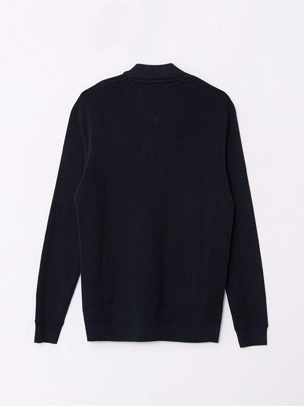 Lacivert Standart Kalıp Kolej Yaka Erkek Triko Hırka-6