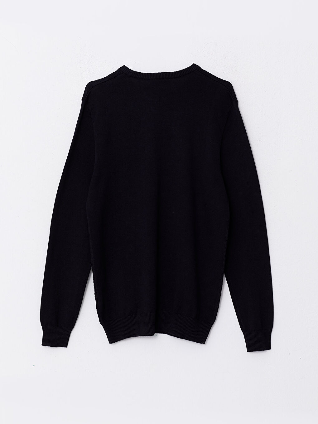 Пуловер с кръгло деколте, дълъг ръкав, с шарки, за мъже-6