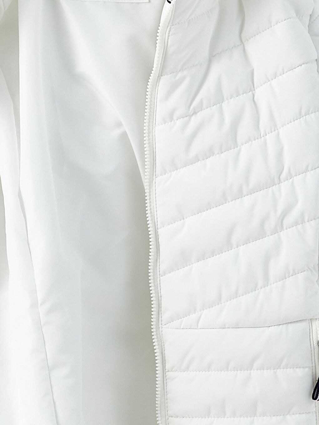 Ekru Kadın Kapüşonlu Düz Şişme Mont-10