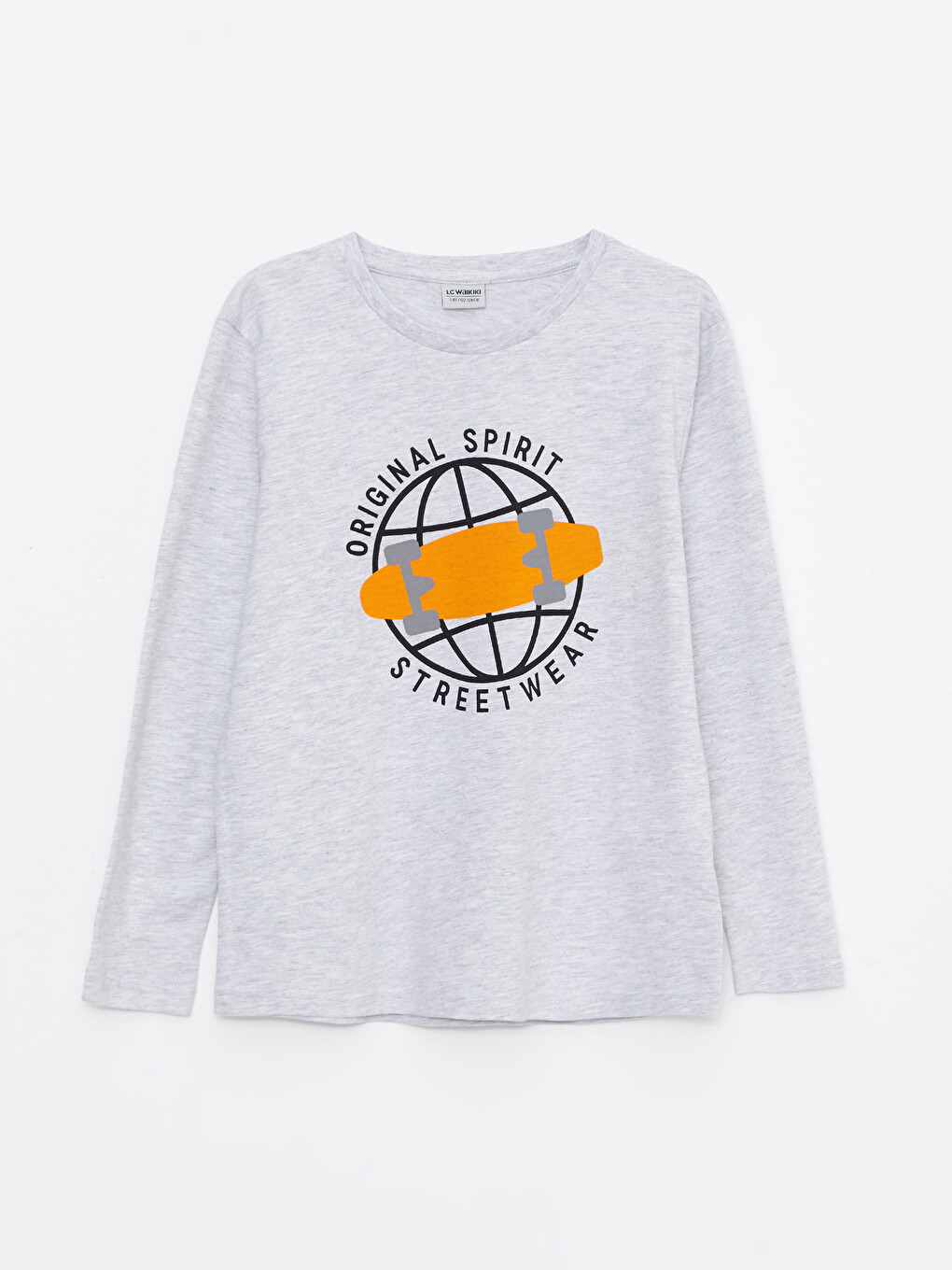 Crew Neck Printed Long Sleeve Boys' T-shirt