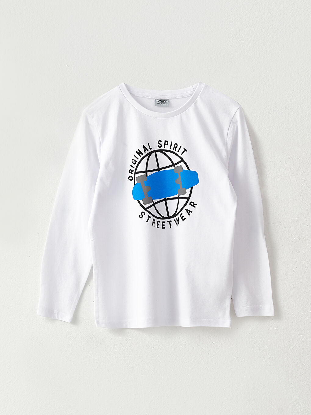 LCW Kids Crew Neck Printed Long Sleeve Boys' T-Shirt -W2CP35Z4-R9J