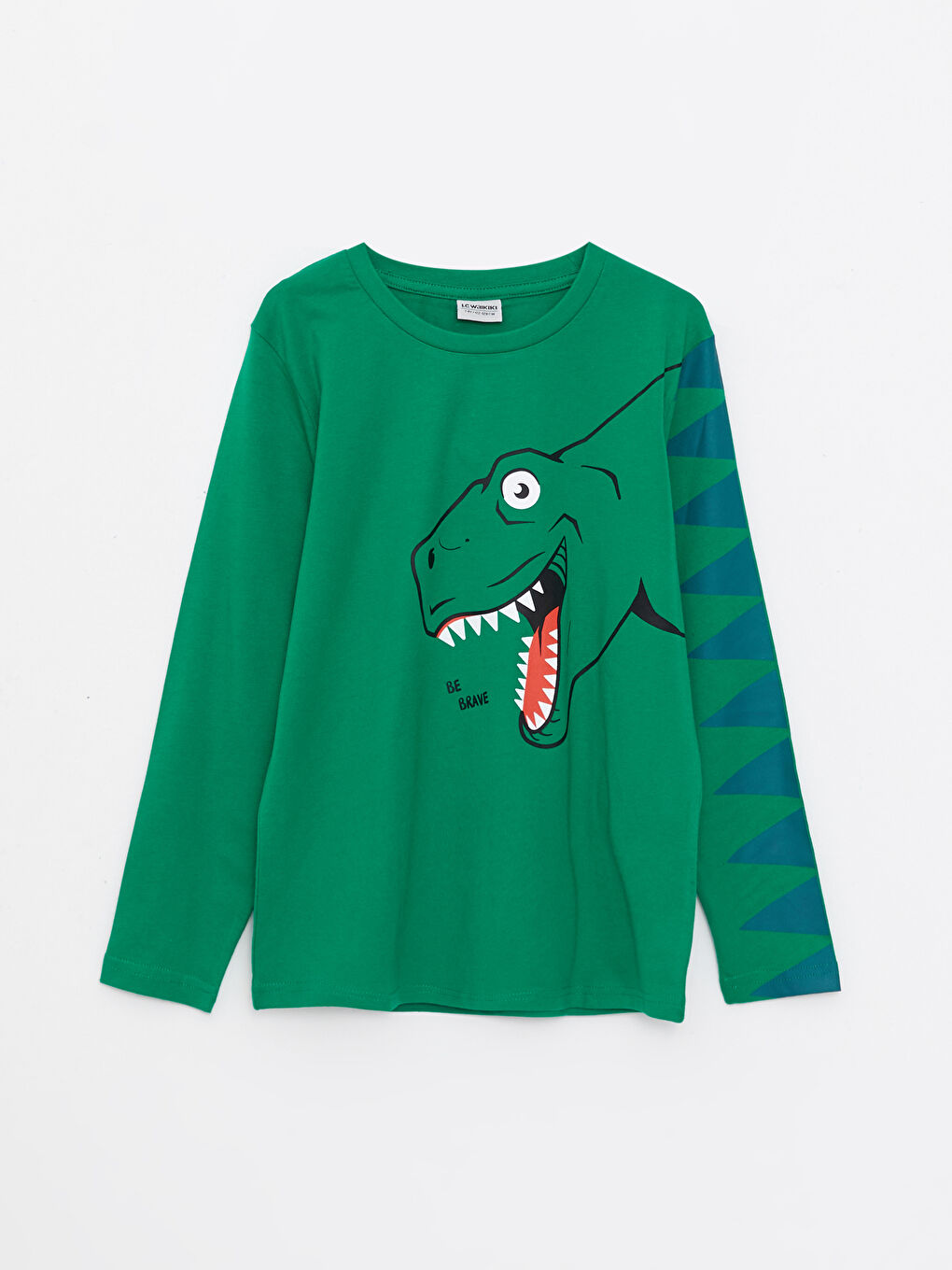 LCW Kids Crew Neck Printed Long Sleeve Boys' T-Shirt -W2CP37Z4-H9S