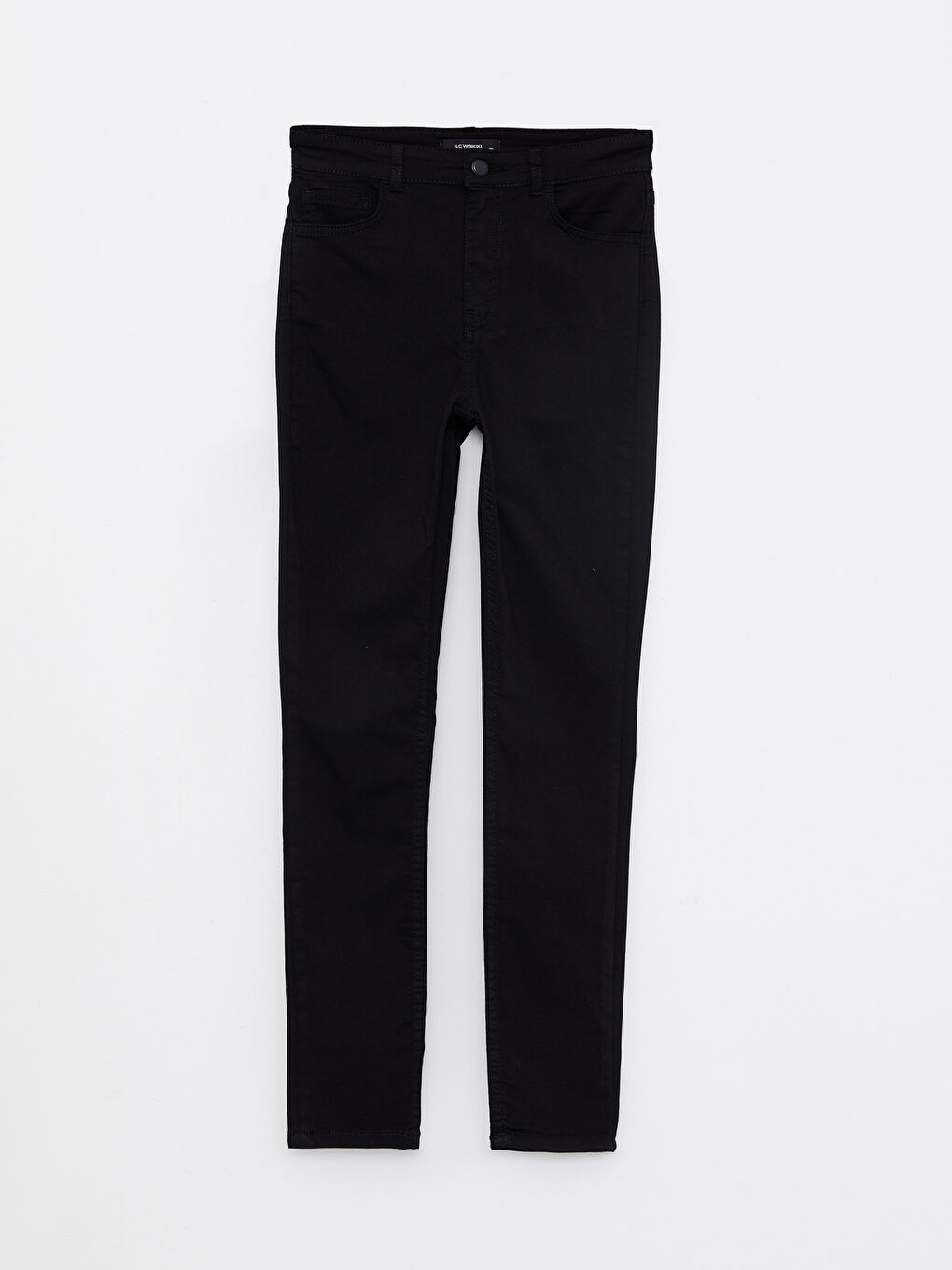 Slim Fit Plain Twill Women's Trousers-5