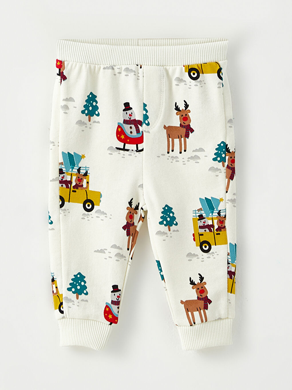 LCW baby Bisiklet Yaka Uzun Kollu Baskılı Erkek Bebek Sweatshirt ve Pantolon 2'li Takım -W2CP45Z1-FDL