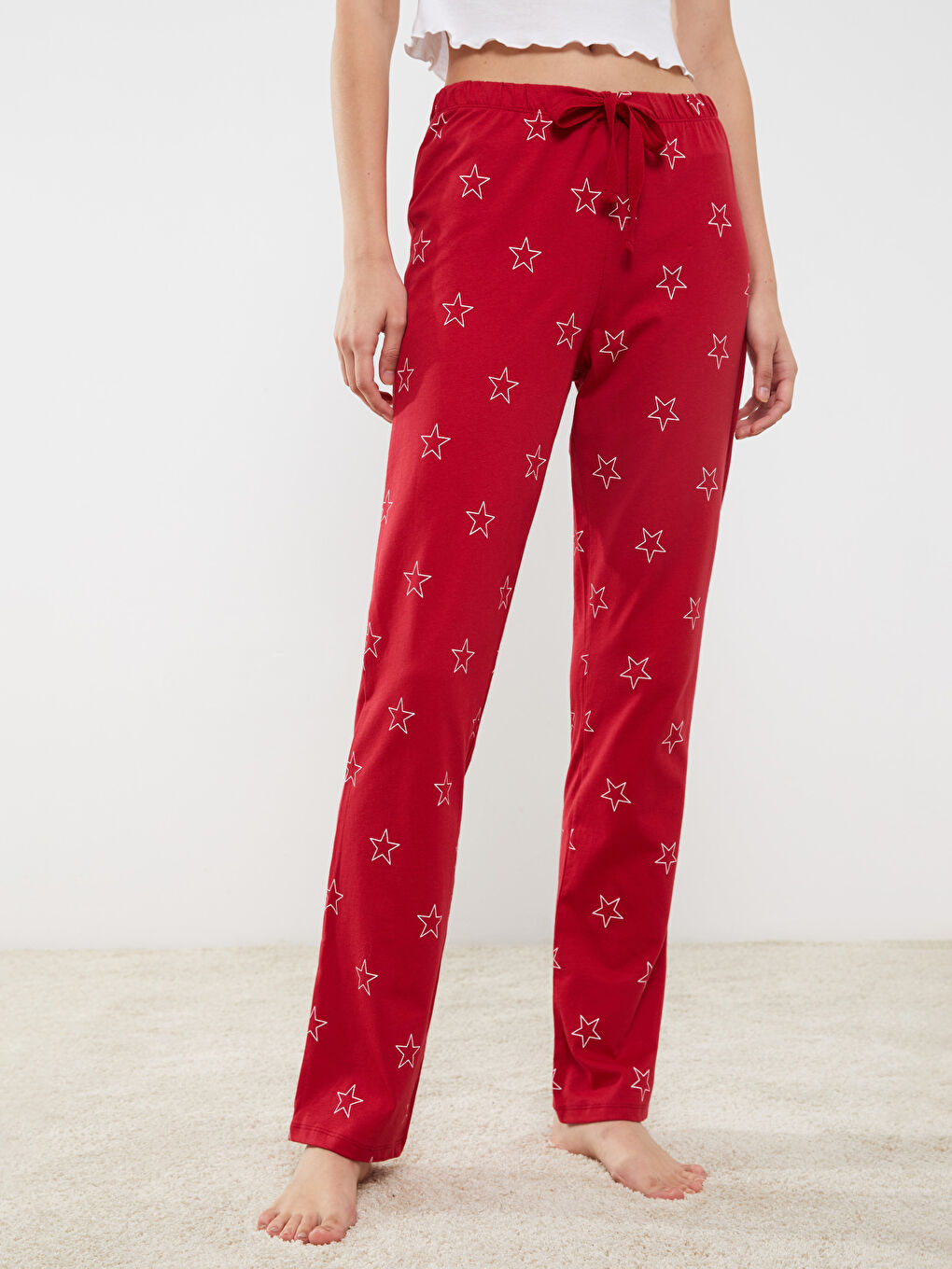 LCW DREAM Yılbaşı Temalı Pamuklu Kadın Pijama Altı -W2CP84Z8-LTR