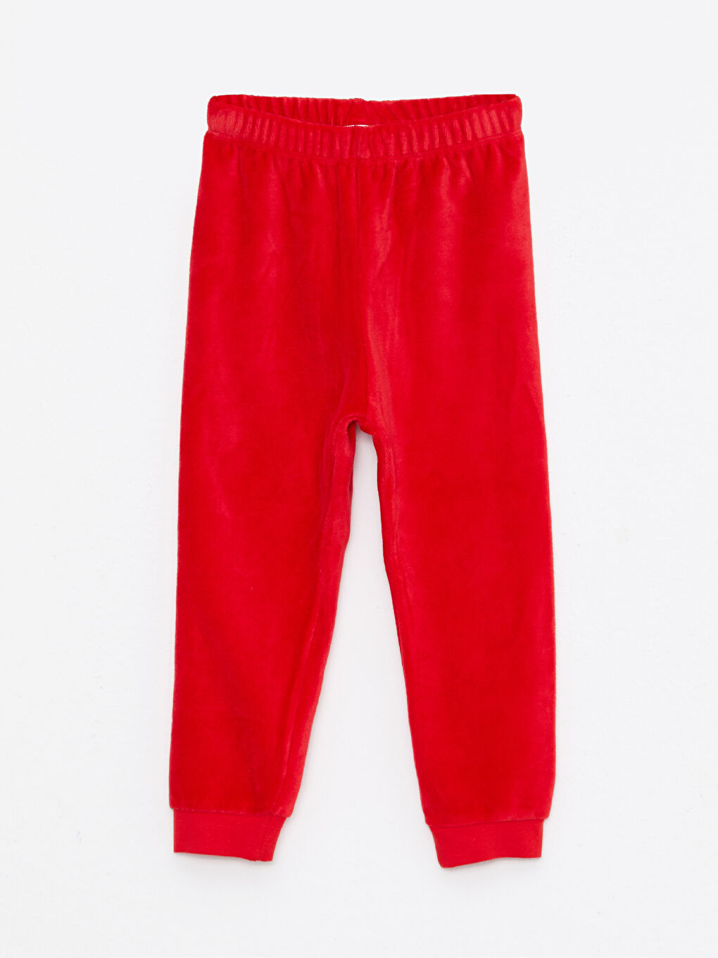 LCW baby Bisiklet Yaka Uzun Kollu Minnie Mouse Nakışlı Kız Bebek Kadife Pijama Takımı -W2CQ54Z1-HC3