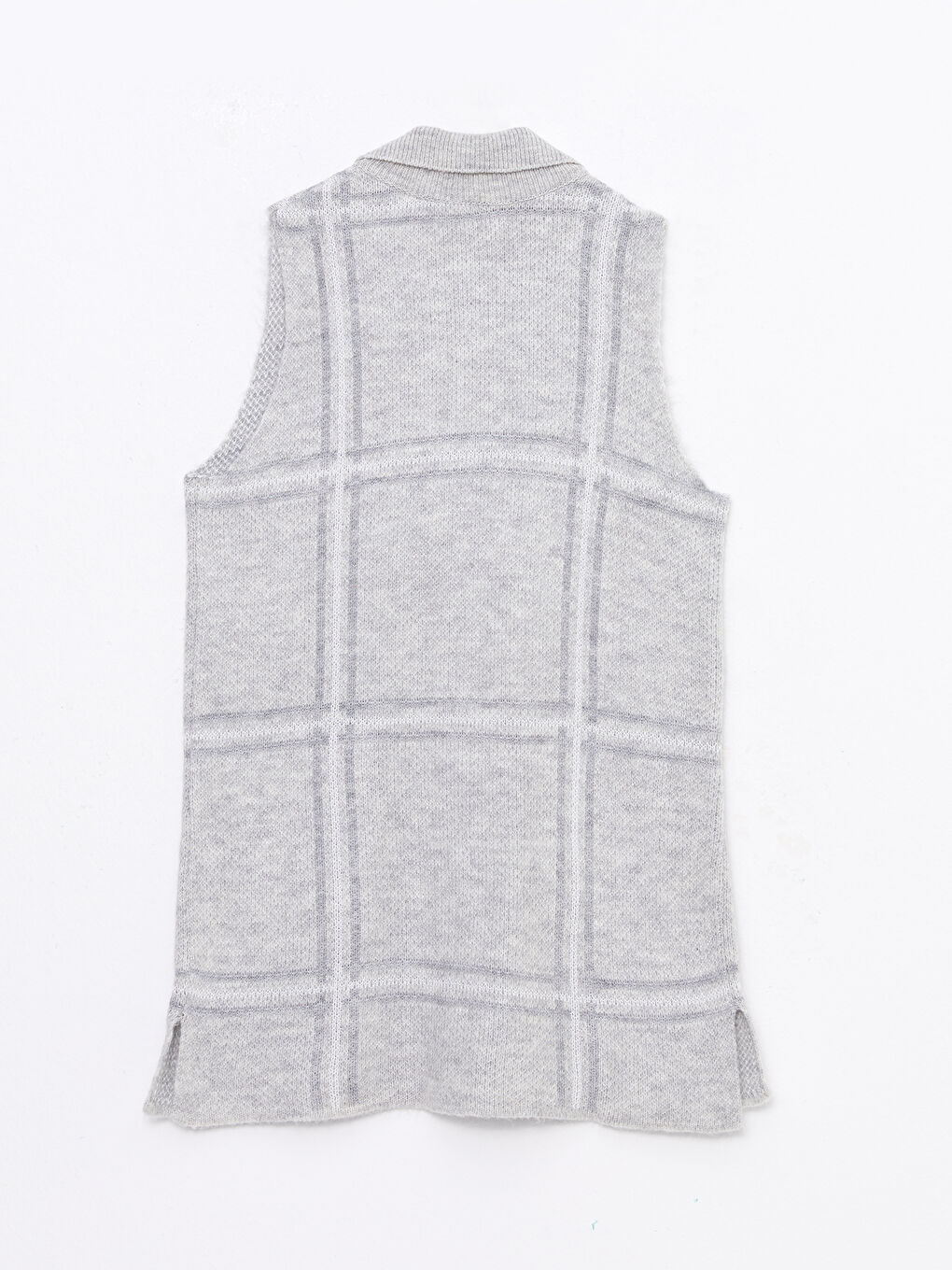 LC Waikiki Polo Neck Plaid Women's Tricot Vest -W2CR05Z8-LLX