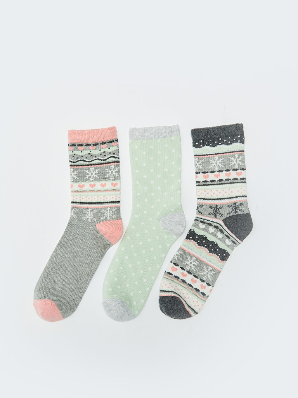 LCW DREAM Patterned Women's Ankle Socks 3-pack -W2CR10Z8-LAM