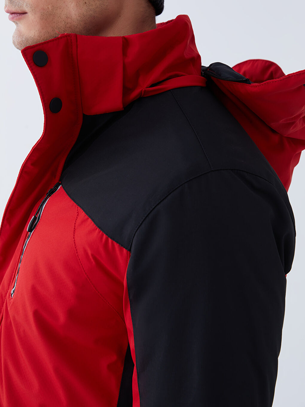 XSIDE ACTIVE Kirmizi Standart Kalıp Kapüşonlu Erkek Kayak Montu - 8