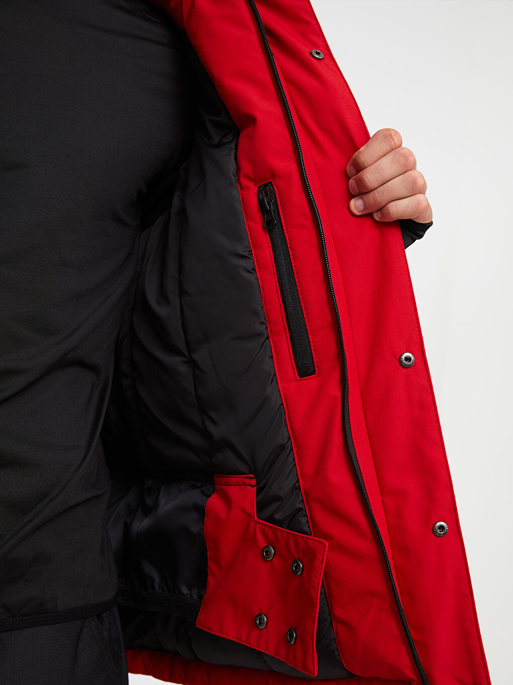 XSIDE ACTIVE Kirmizi Standart Kalıp Kapüşonlu Erkek Kayak Montu - 9