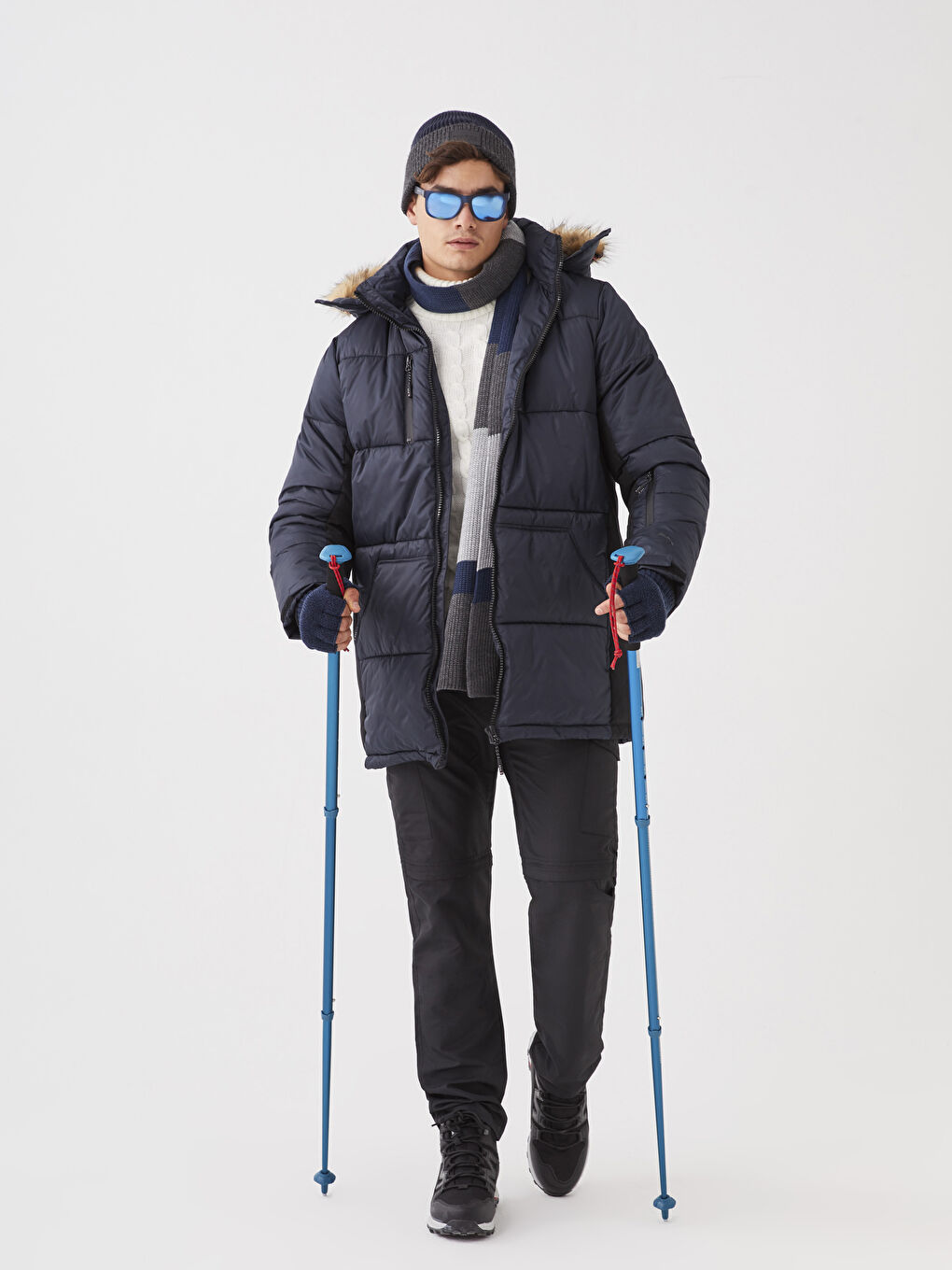 XSIDE ACTIVE Standard Fit Hooded Men's Puffer Coat -W2CR22Z8-J2Y