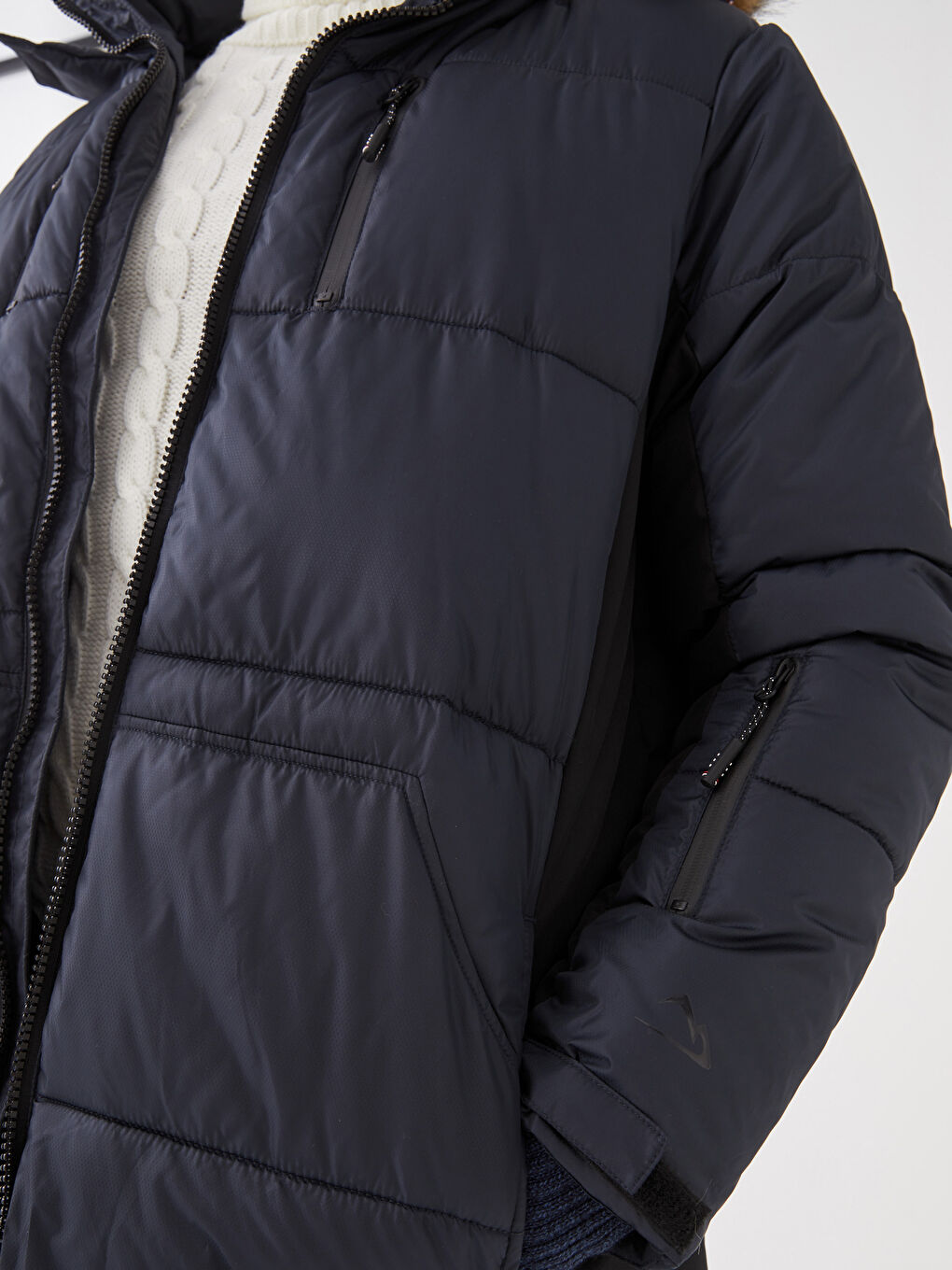 XSIDE ACTIVE Standard Fit Hooded Men's Puffer Coat -W2CR22Z8-J2Y