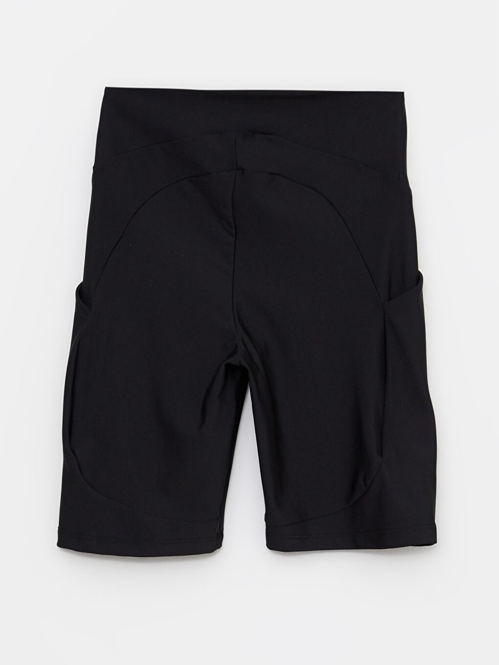 Women's Elastic Waist Plain Short Leggings-5