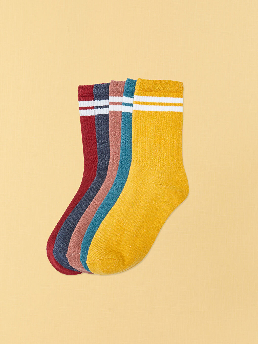 LCW DREAM Stripe Detailed Women's Socks 5 Pack -W2CR33Z8-J5R