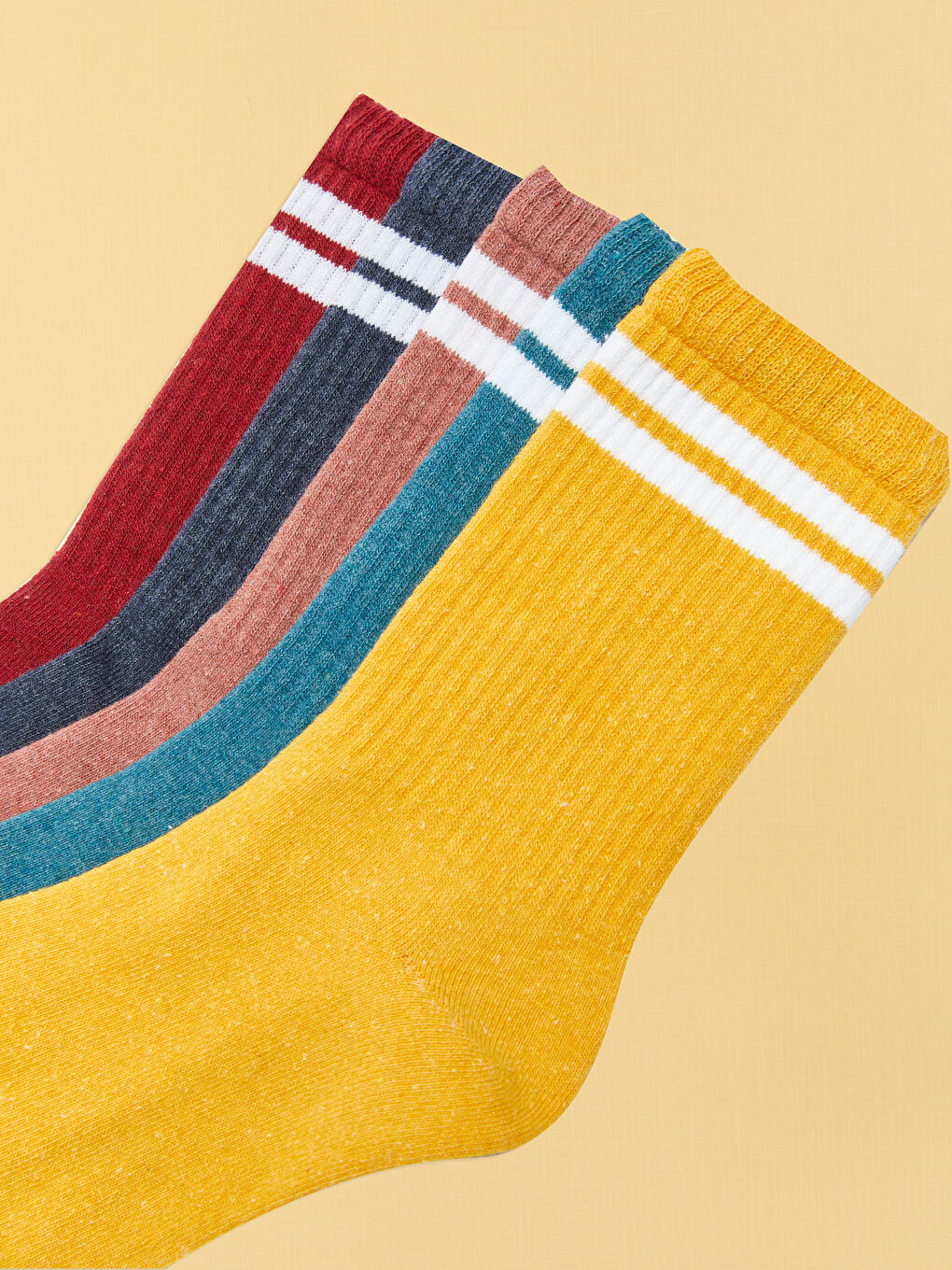 LCW DREAM Stripe Detailed Women's Socks 5 Pack -W2CR33Z8-J5R