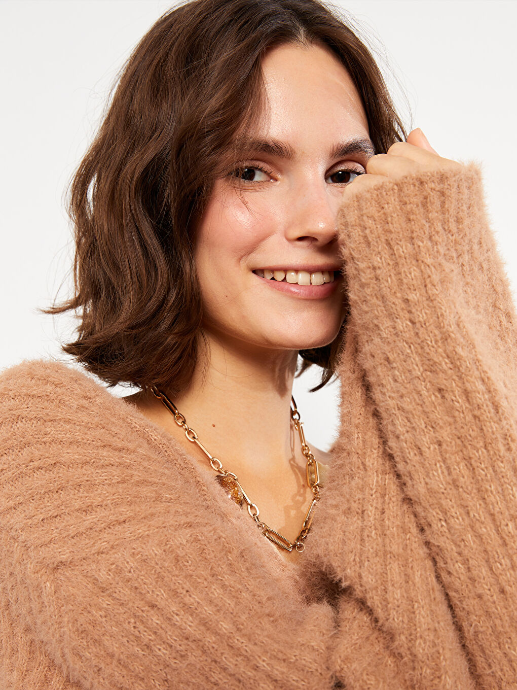 V Neck Women's Knitwear Cardigan-2