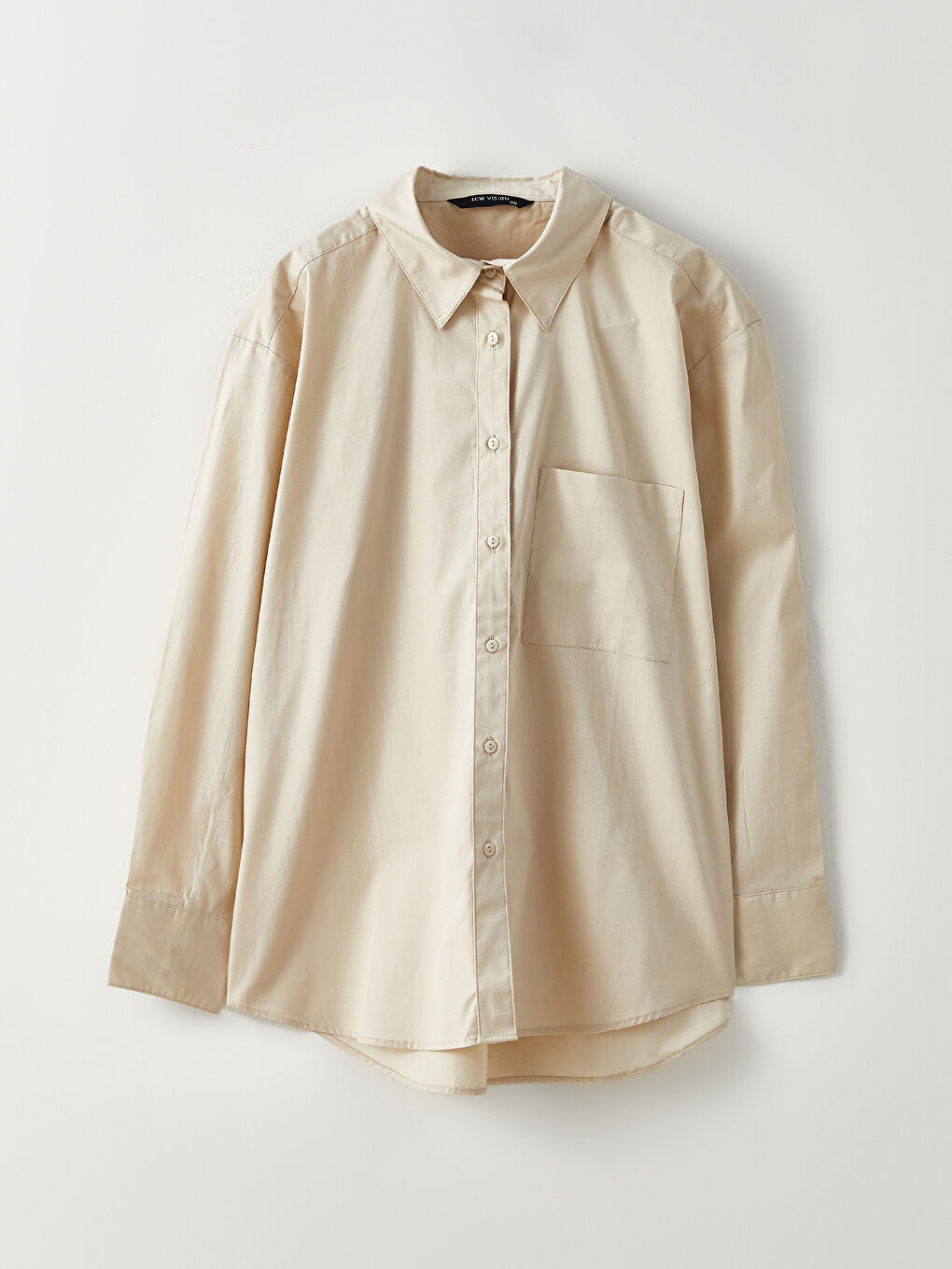Buttoned Regular Long Sleeve Poplin Women's Shirt -W2CR38Z8-FWZ