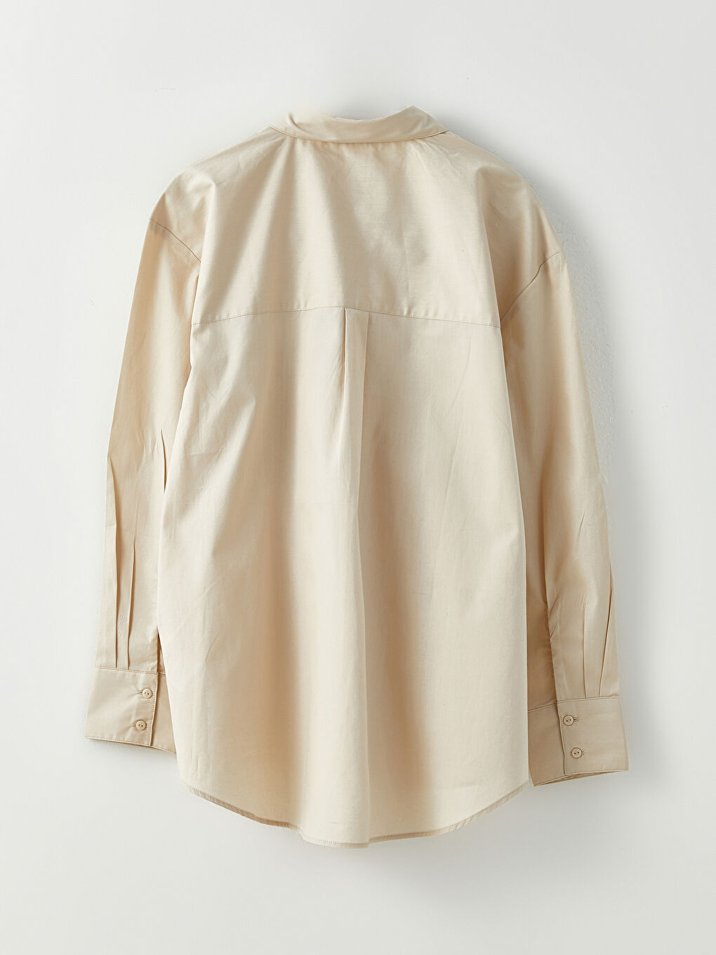 Buttoned Regular Long Sleeve Poplin Women's Shirt -W2CR38Z8-FWZ