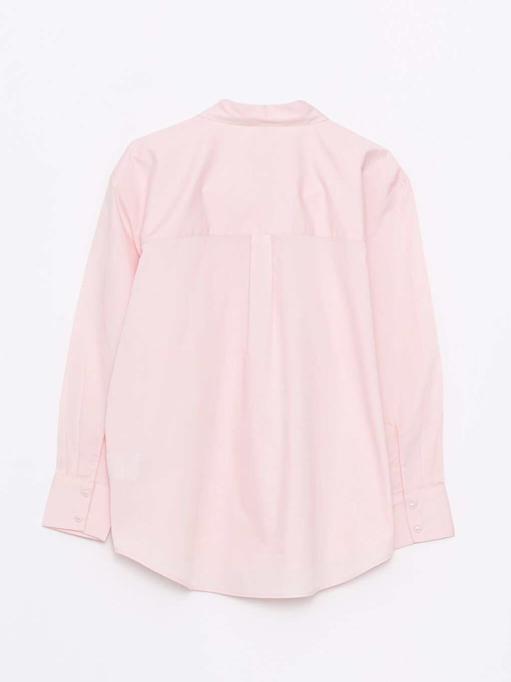 Buttoned Regular Long Sleeve Poplin Women's Shirt-6