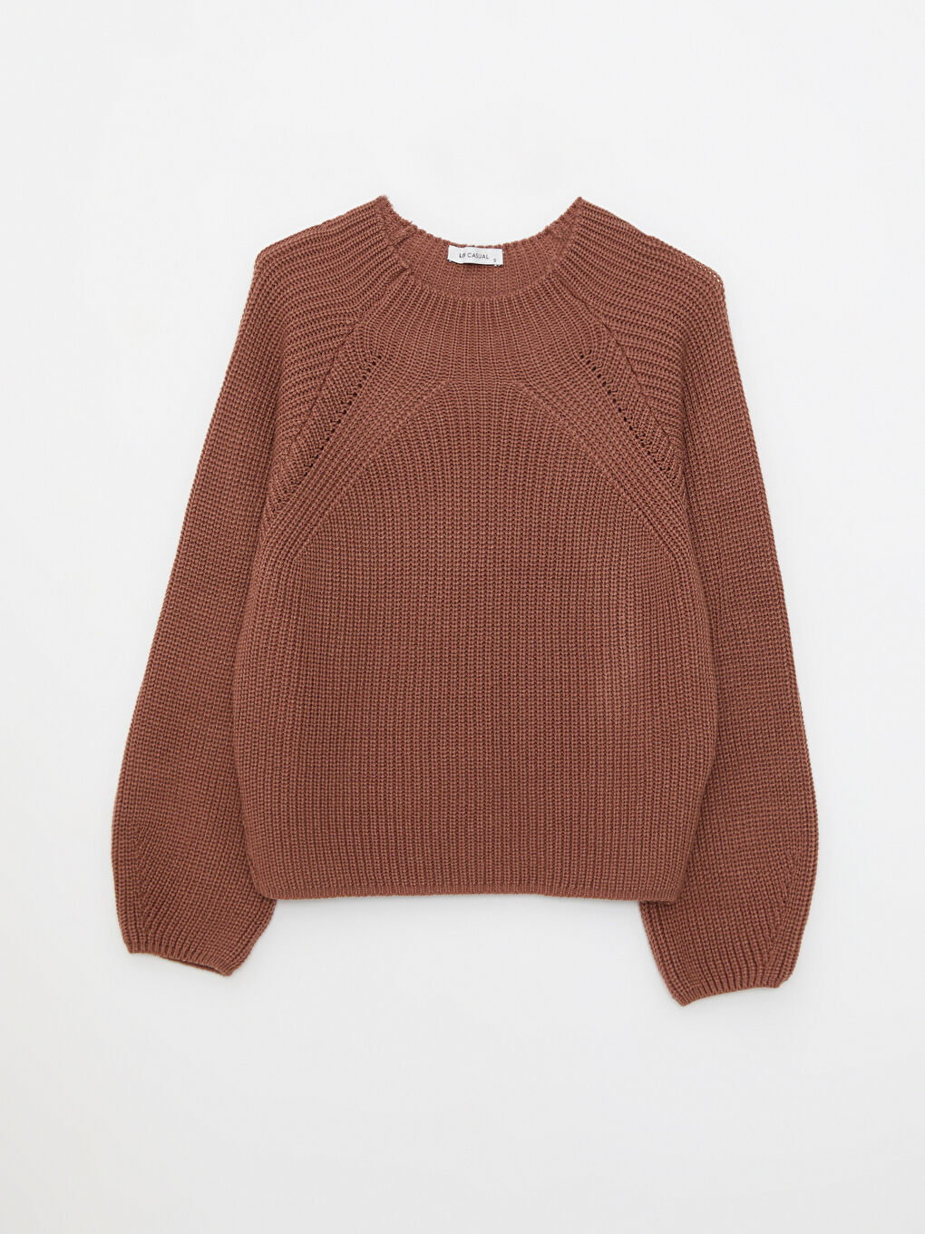 LCW Vision Rundhalsausschnitt Schlicht Langarm Damen Strickpullover -W2CR50Z8-H5D