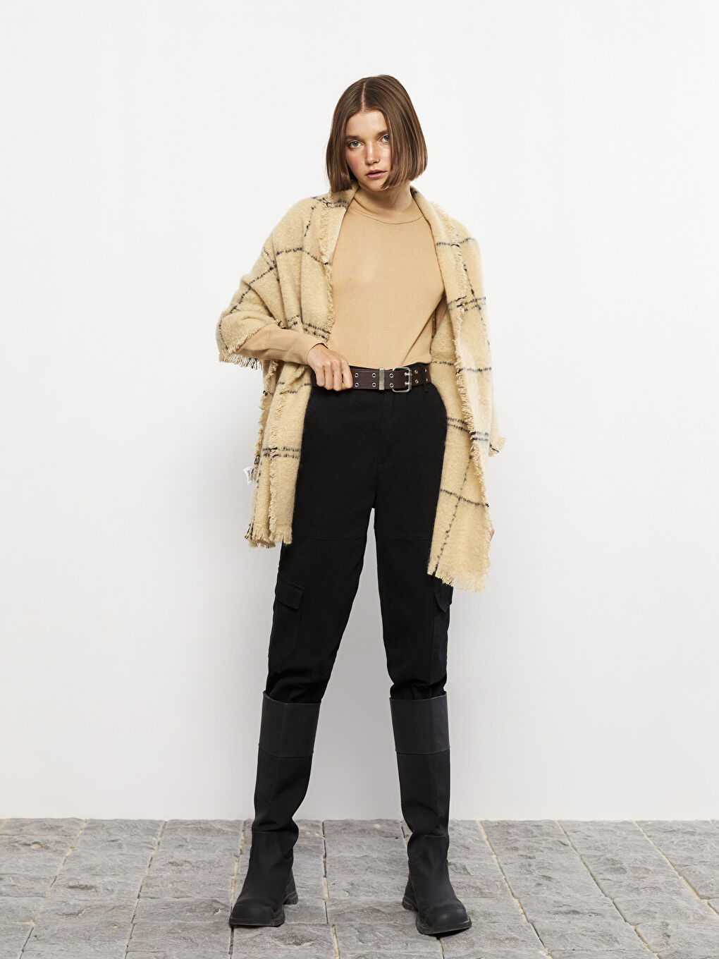 LCW ACCESSORIES Karierter Schal für Damen mit Fransen -W2CR66Z8-JYL
