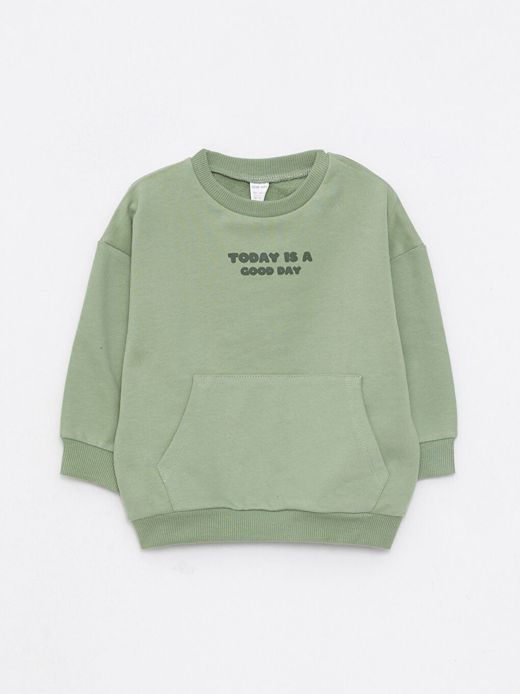 طقم بلوزة بكم طويل بياقة دائرية مطبوعة للأولاد الرضع مع بنطلون رياضي - مجموعة من قطعتين-6