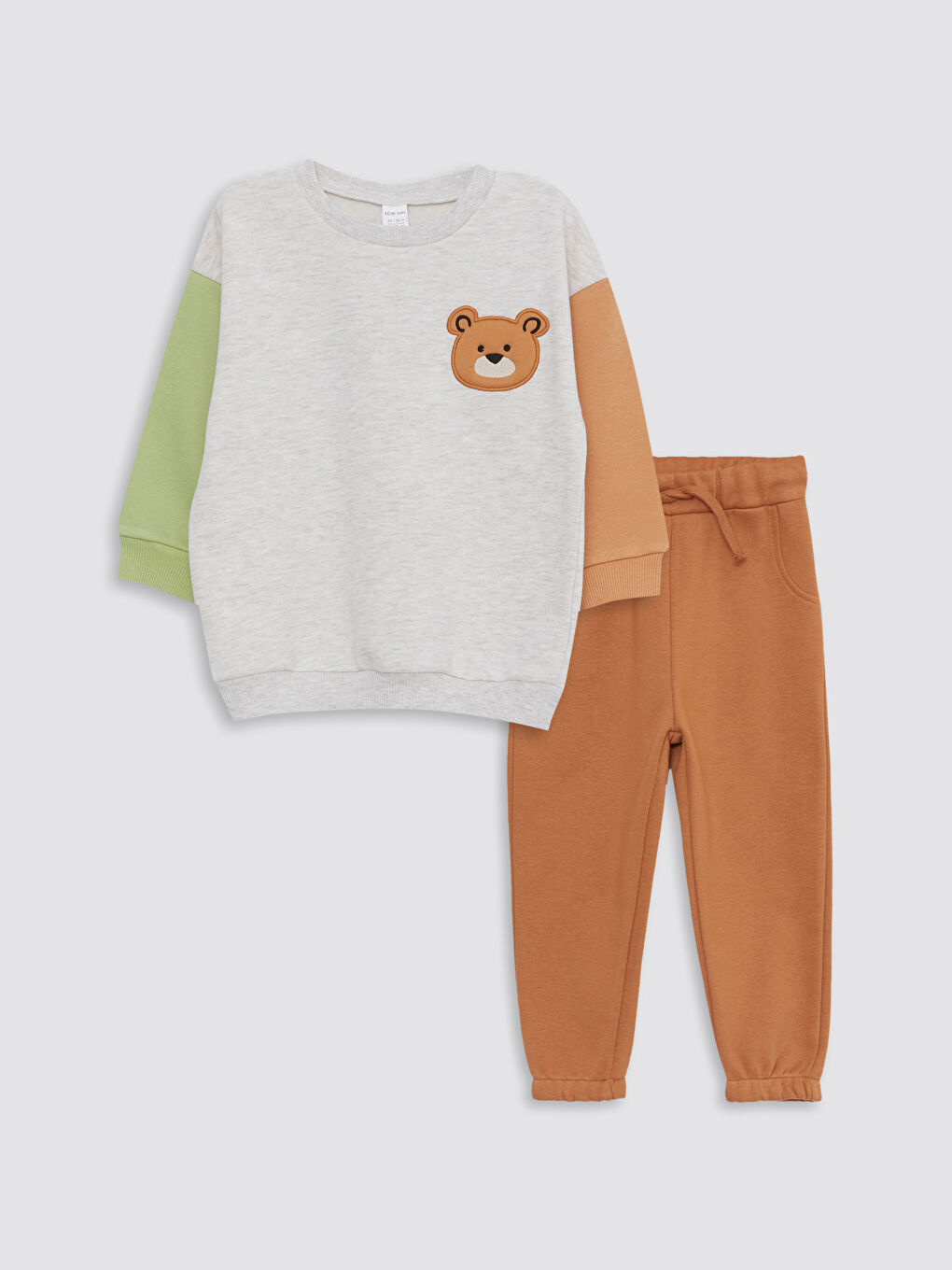 Комплект для малыша мальчика с принтом, с длинным рукавом и круглым вырезом, 2 шт.