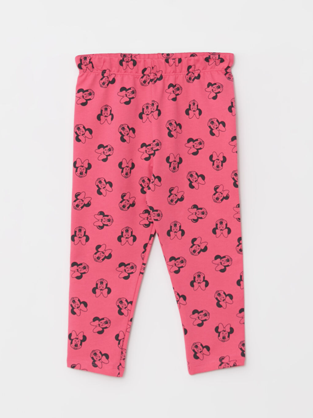 Elastic Waist Minnie Mouse Printed Cotton Baby Girl Sweatpants
