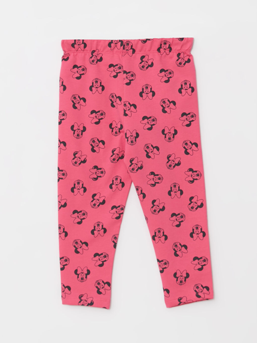 Elastic Waist Minnie Mouse Printed Cotton Baby Girl Sweatpants-1