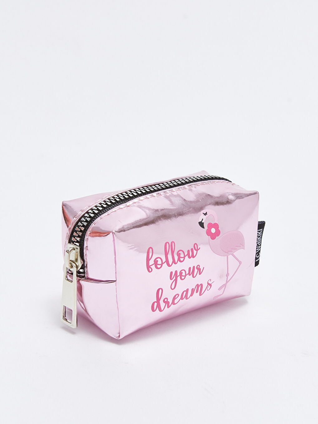 Pembe Flamingo Baskılı Kadın Bozuk Para Cüzdanı