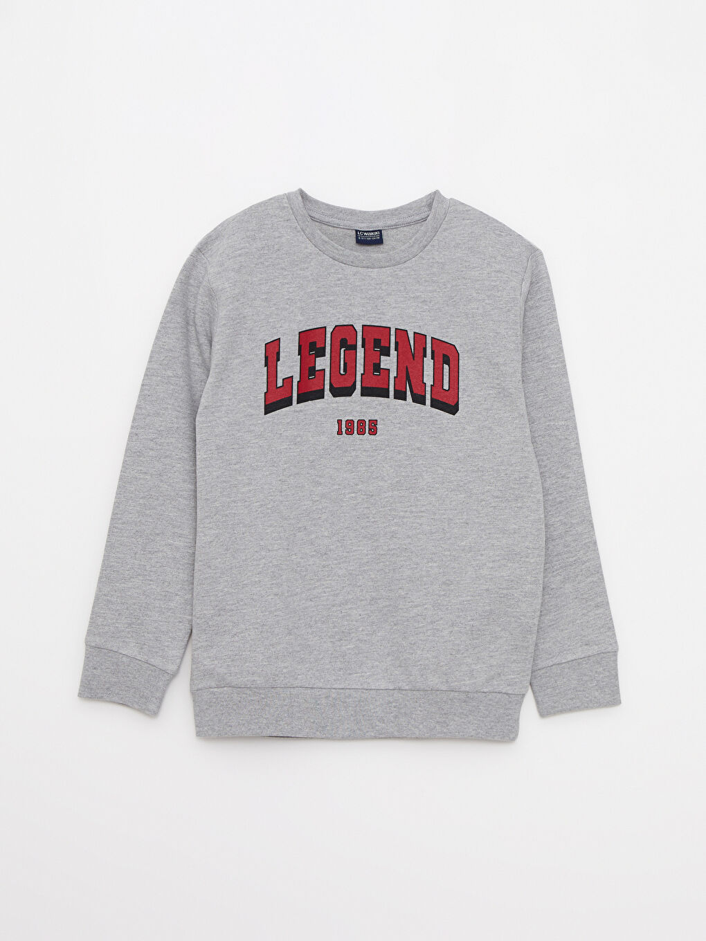 Crew Neck Printed Long Sleeve Boys' Sweatshirt