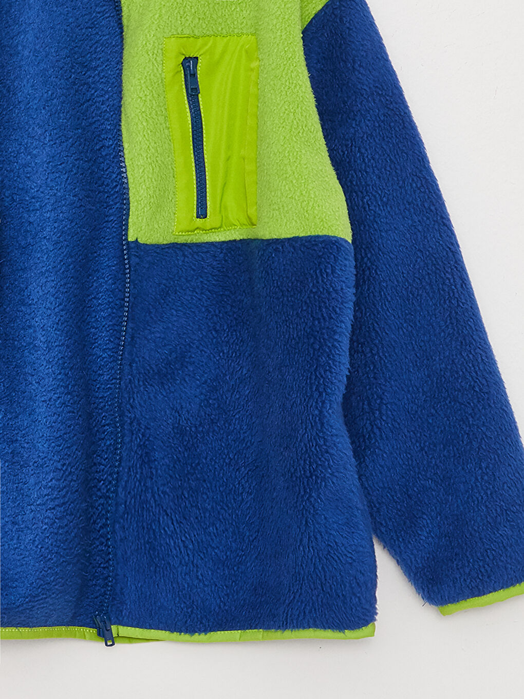 Stand Up Collar Color Block Long Sleeve Fleece Boys Zippered Sweatshirt-2