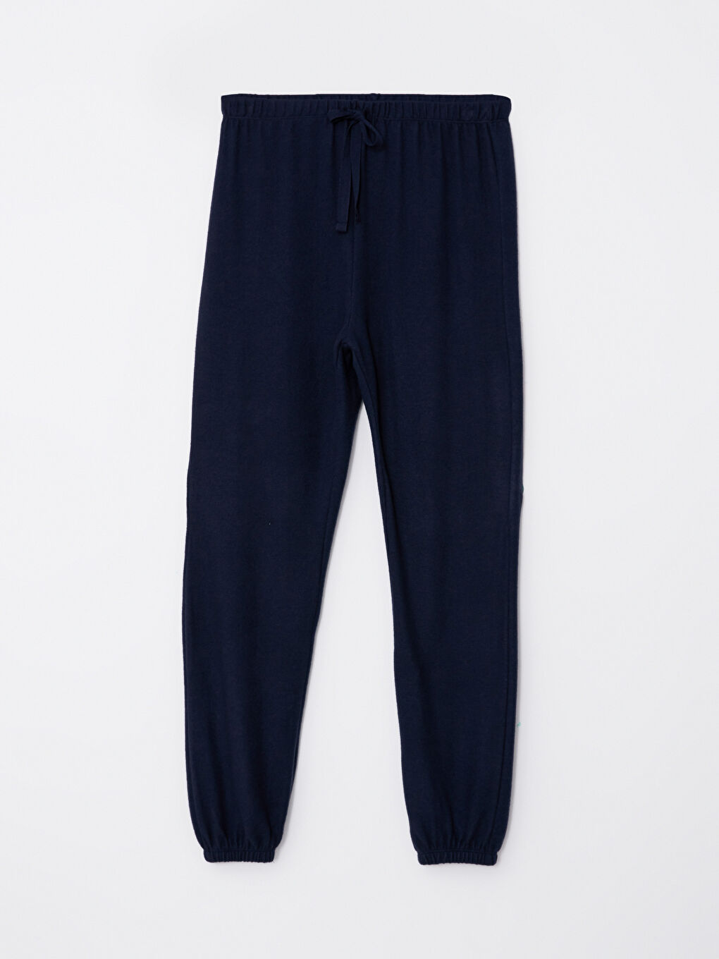 Lacivert Bisiklet Yaka Düz Uzun Kollu Kadın Pijama Takımı-7