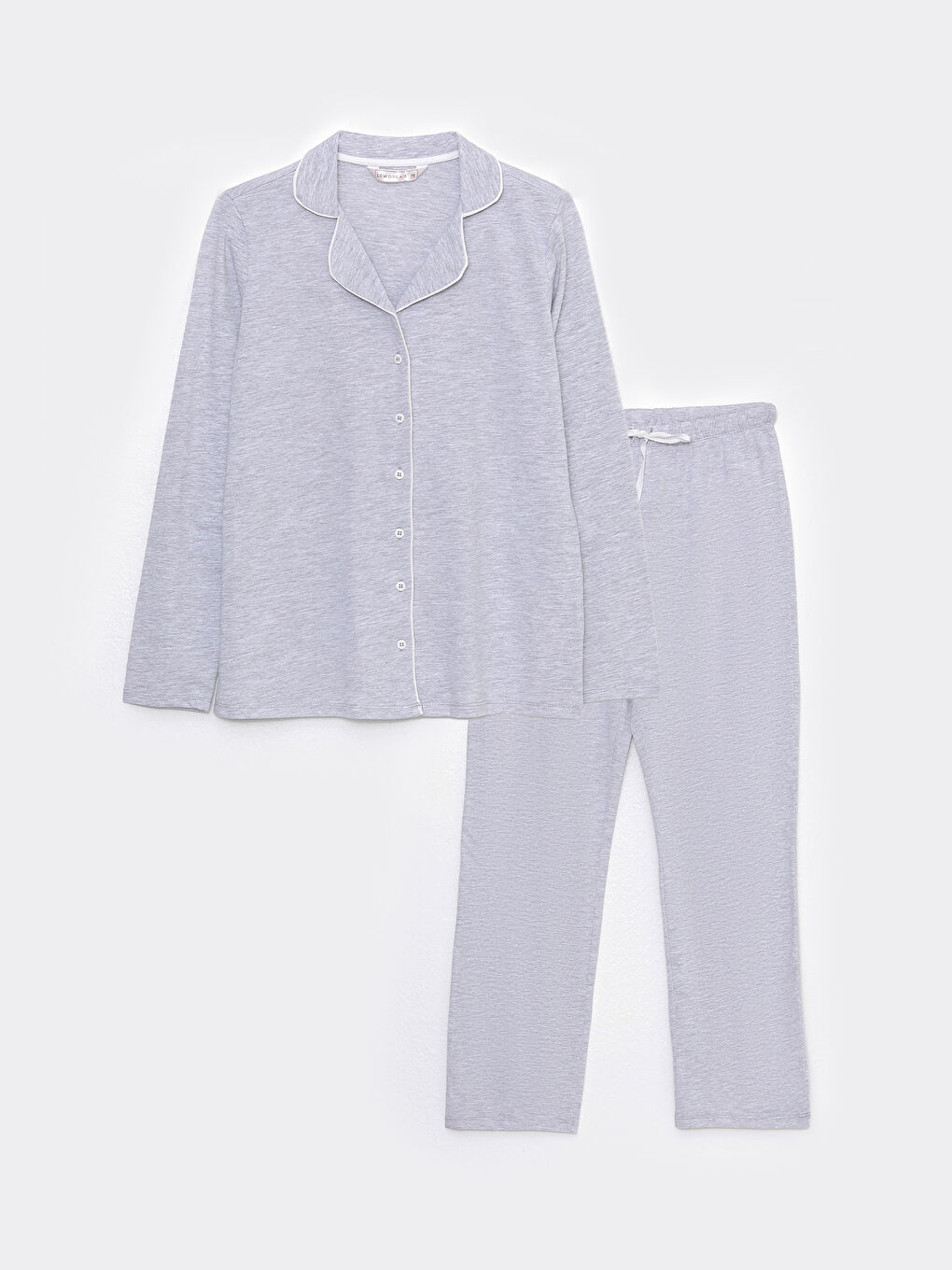 პერანგის საყელო, უბრალო, გრძელმკლავიანი, ქალებისთვის პიჟამის ნაკრები-5