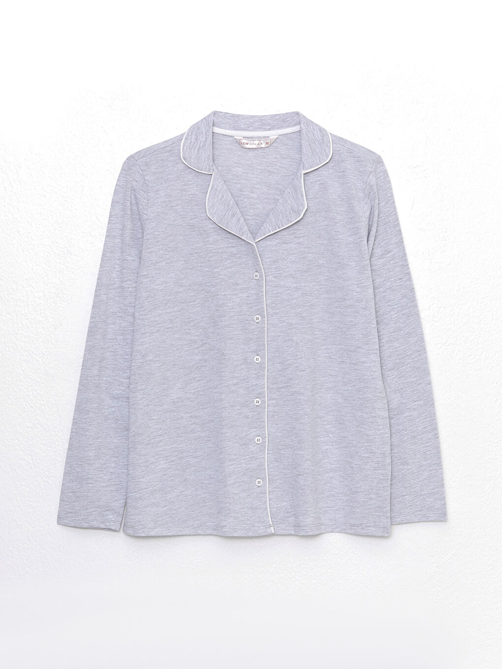 პერანგის საყელო, უბრალო, გრძელმკლავიანი, ქალებისთვის პიჟამის ნაკრები-6